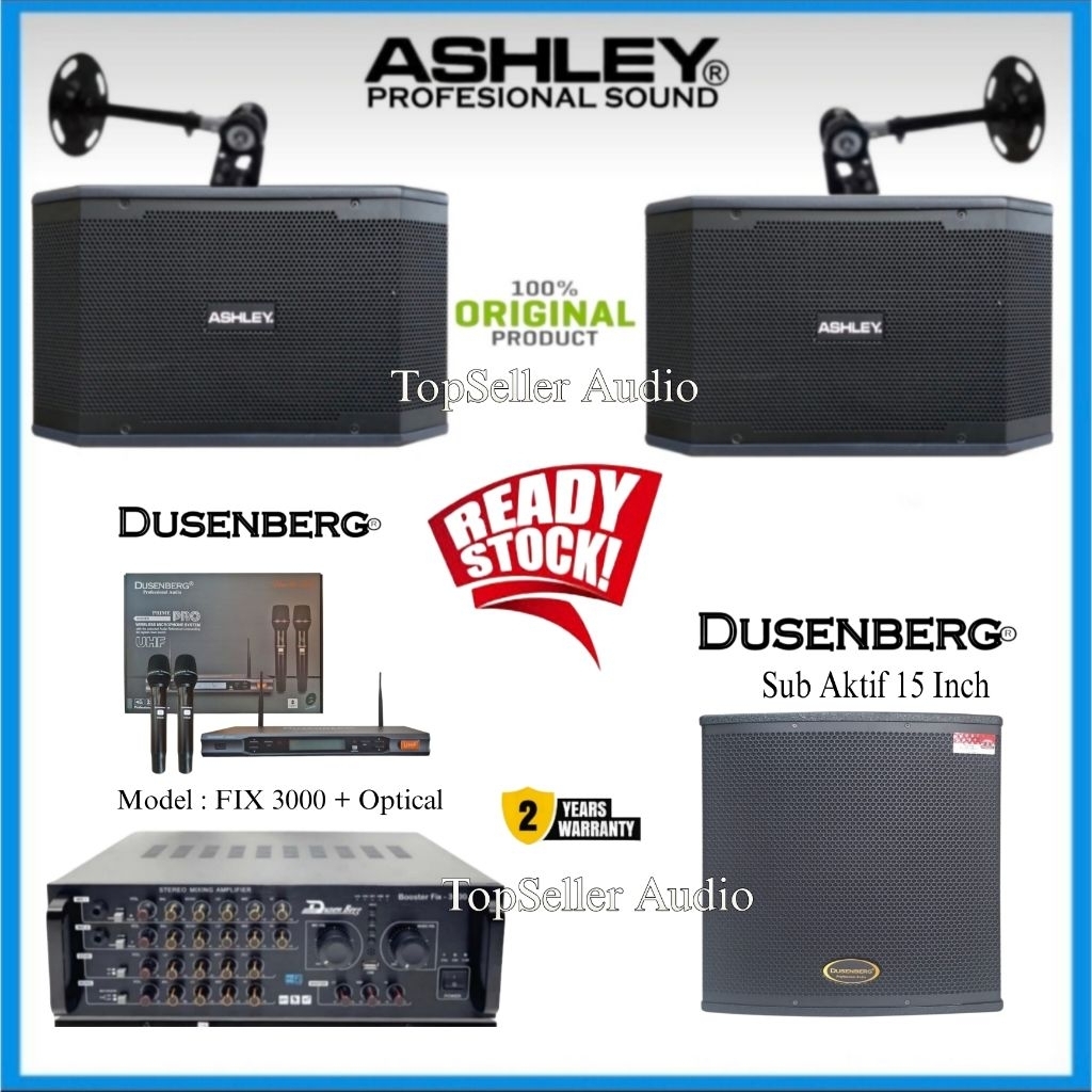 Melodix Paket Sound System Karaoke Aula Ruangan Dll Ashley 10 Inch K2310 Subwoofer Aktif 15 Inch dB