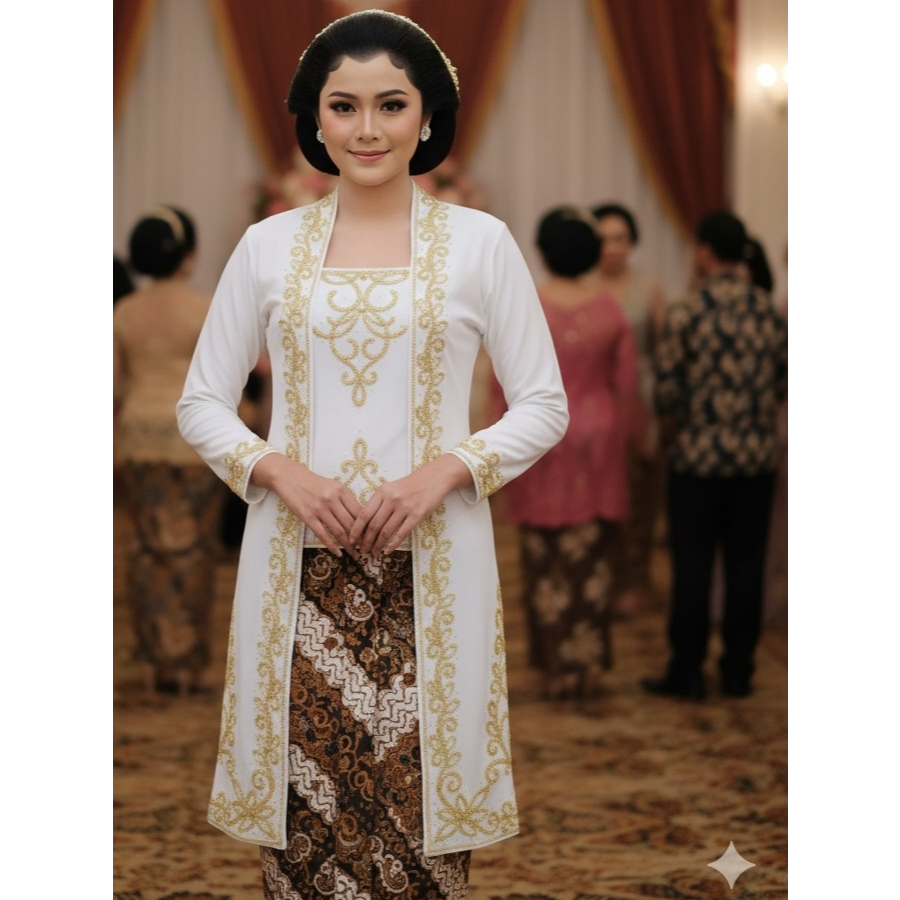 Kebaya Pengantin Modern Kutu Baru Beludru Bordir premium Mewah Elegant Adat Jawa Tradisional