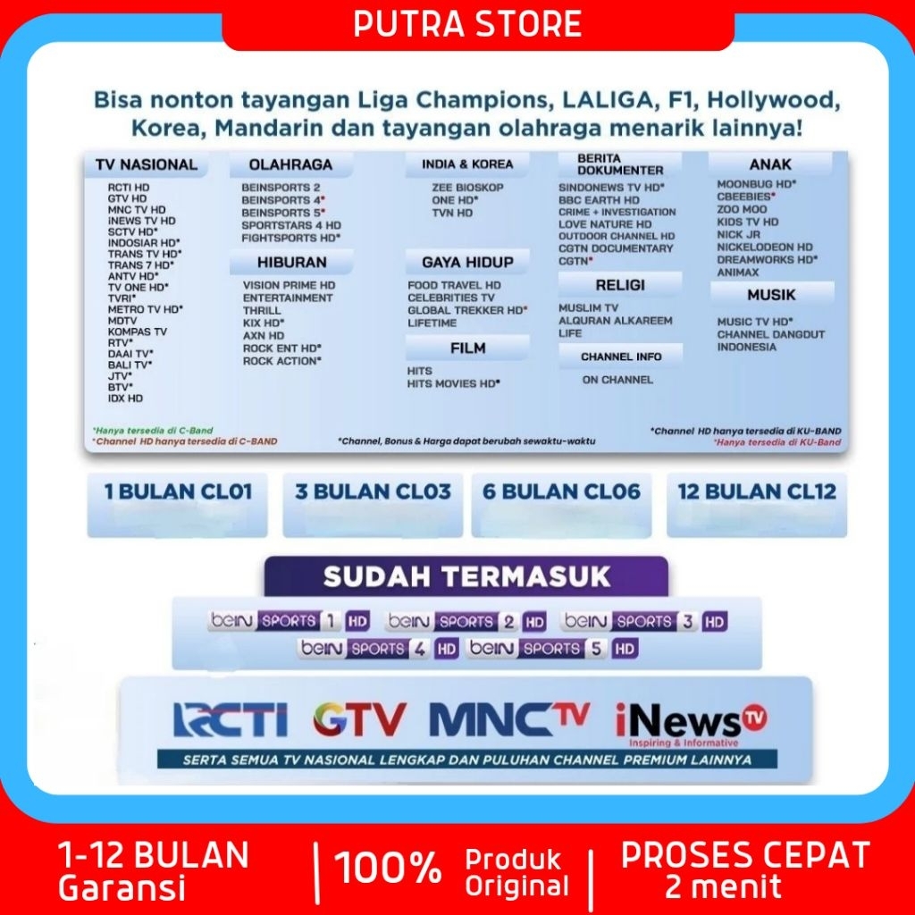 paket cling  kvision 30hari