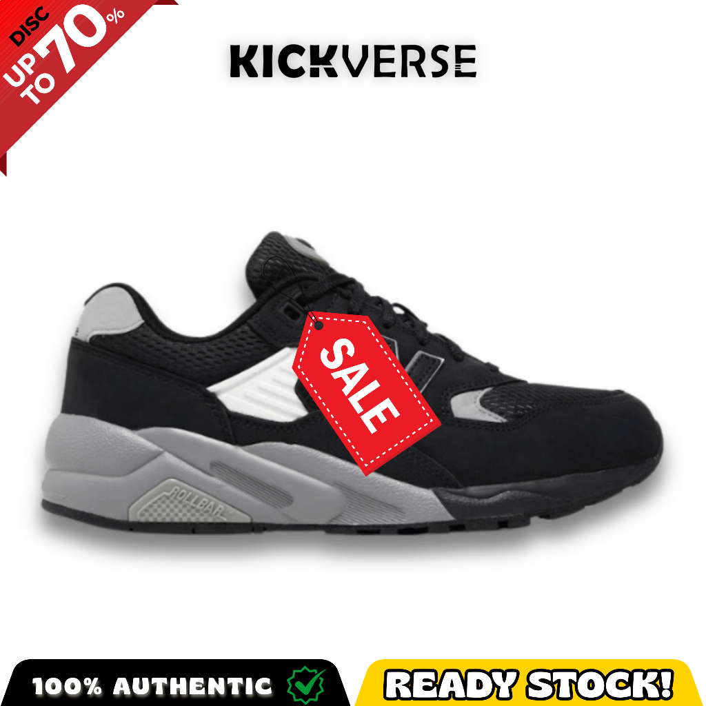 Sepatu Sneakers Pria NB 580 Black Grey Original