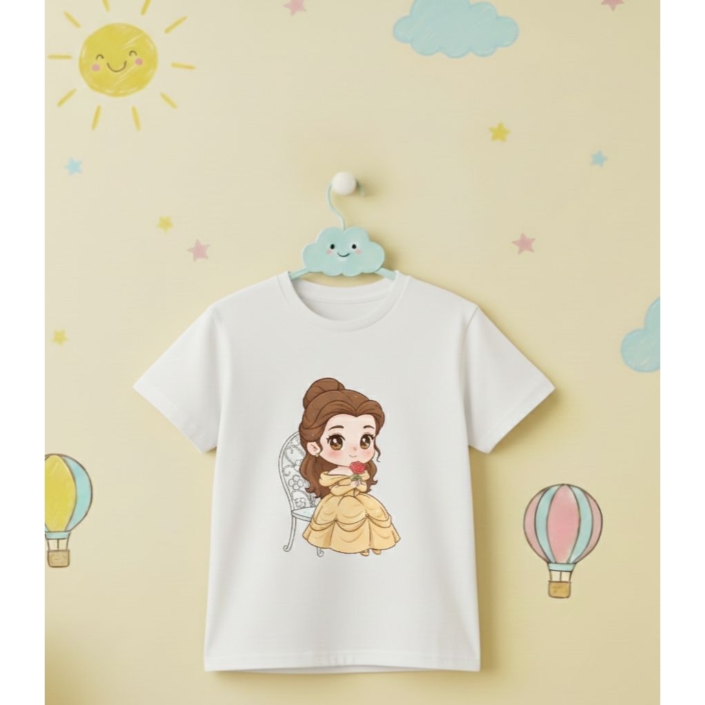 Kaos anak  4-9 tahun premium 100% Katun 30s / Baju anak laki laki perempuan ori katun 30s / Princess