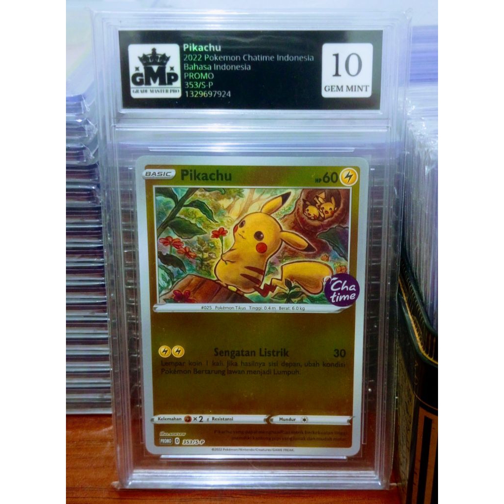 Pikachu 2022 Pokemon Chatime Indonesia Grade Master Pro 10