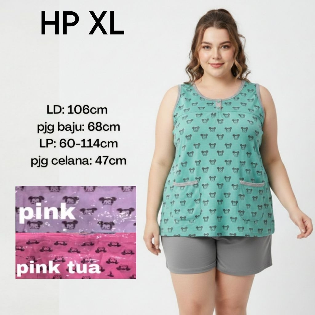 BAJU TIDUR BERIS HP XL baju tidur yukensi bahan kaos (mickey)