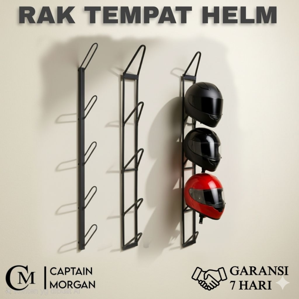 GANTUNGAN HELM DINDING RAK PENYIMPANAN HELM Rak Helm Dinding Gantung