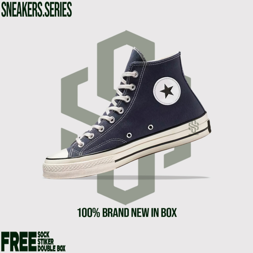 Sepatu Converse  Chuck 70s Hi Obsidian Egret 100% BNIB