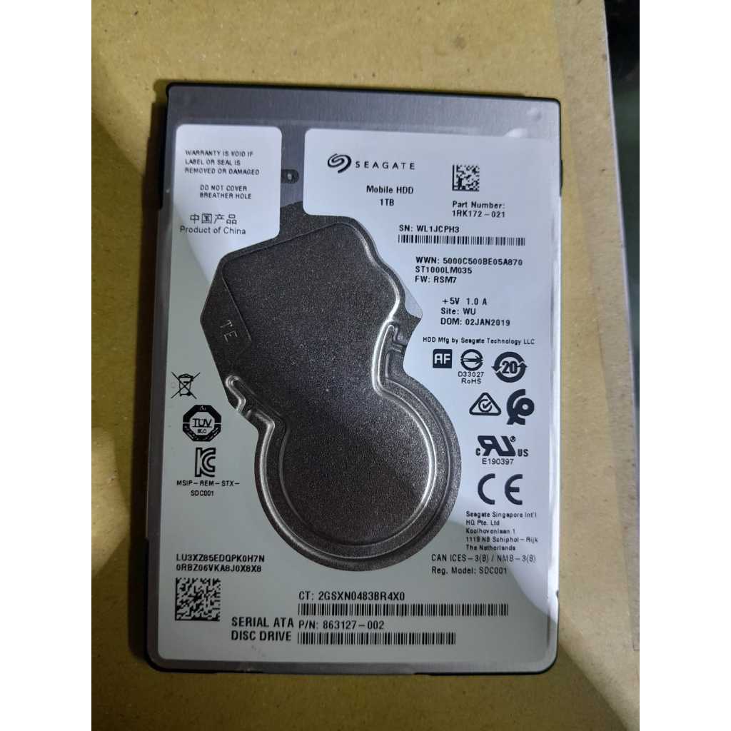 Hardisk Laptop Seagate 1 TB Slim