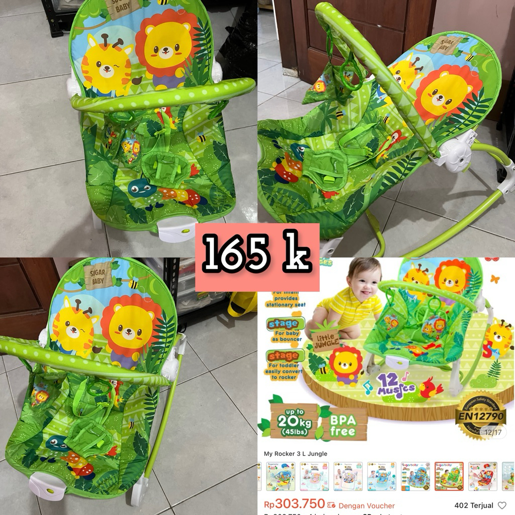 PRELOVED Bouncer Sugar Baby Rocking Chair Kursi Ayunan Bayi