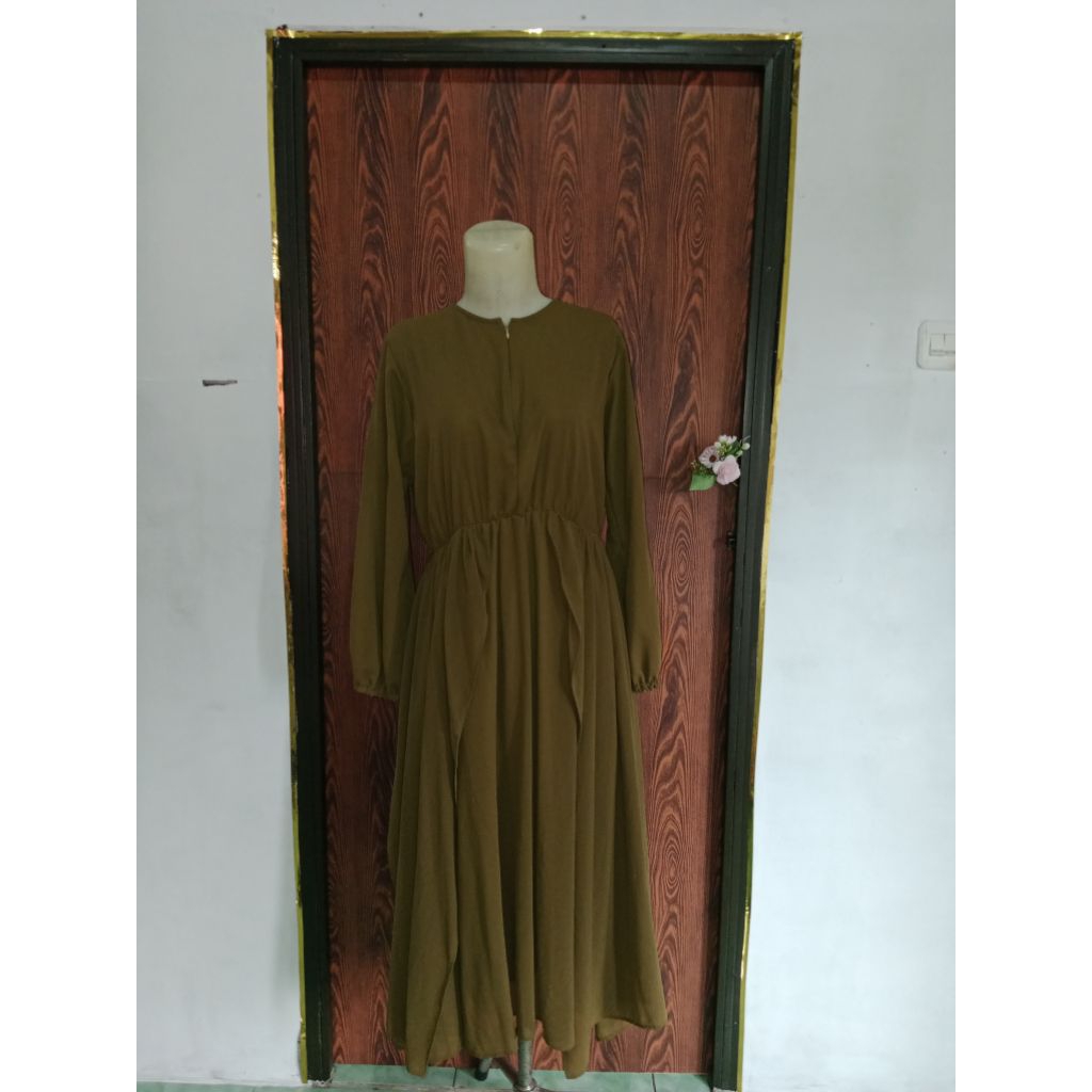 Dress Maxi Hijau Army