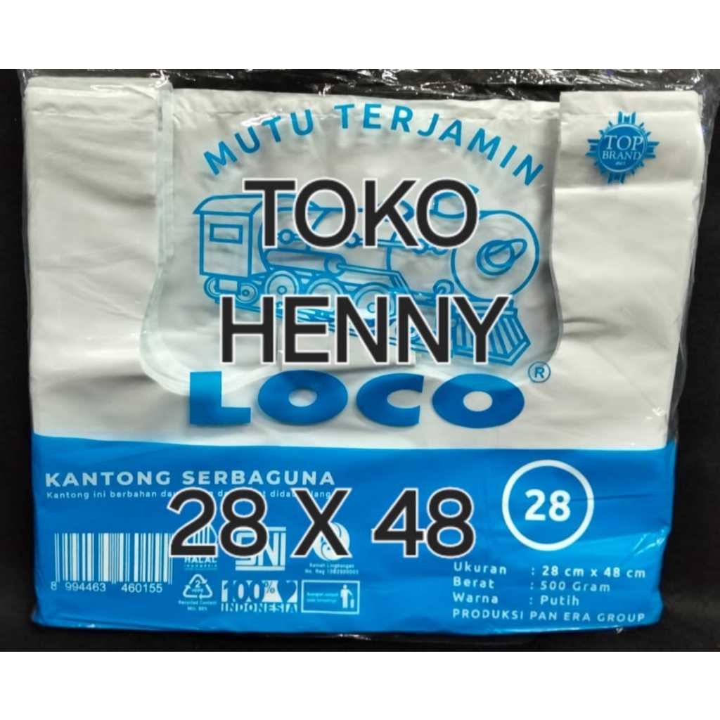 KANTONG KRESEK 28x48 ... LOCO PUTIH TEBAL ... ukuran 28 x 48 ... berat 500 gram