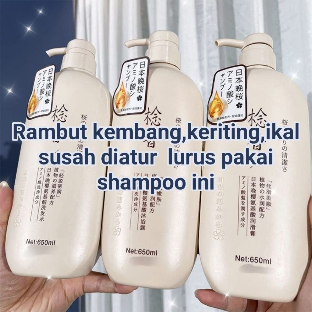 650ml shampoo Sakura Jepang Penumbuh Rambut Okanen