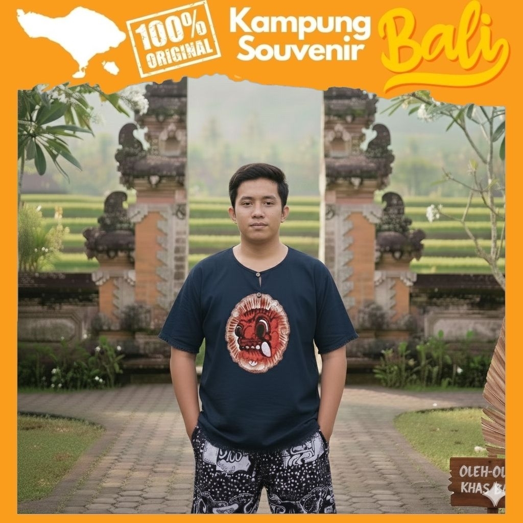 Kaos Baju Barong Lukis Bali Jumbo Rayon Adem Pria Wanita Oleh Oleh Khas Bali Original Kampung Souven