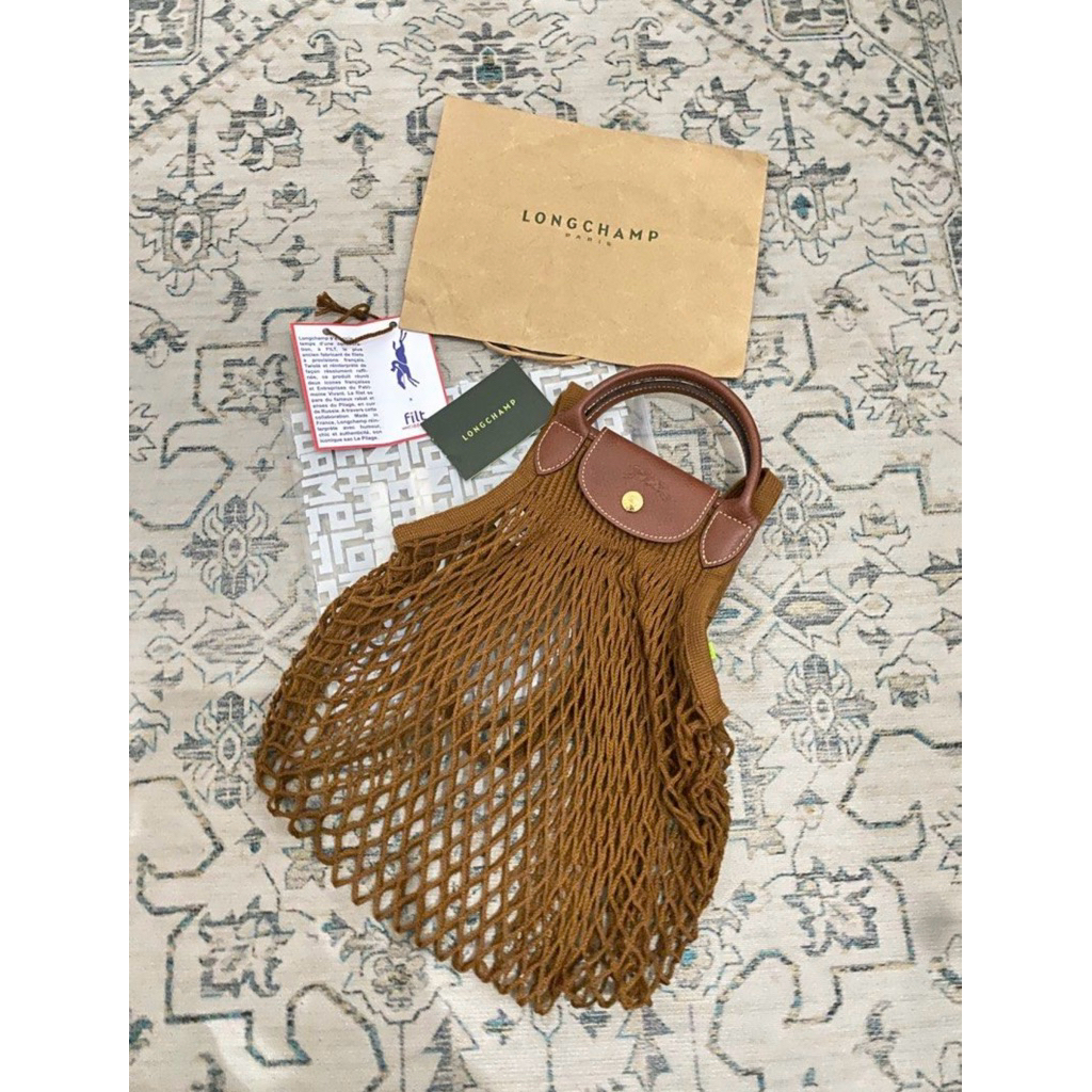 Longchamp Fillet Large Brown With tag, Card, receipt, Paperbag