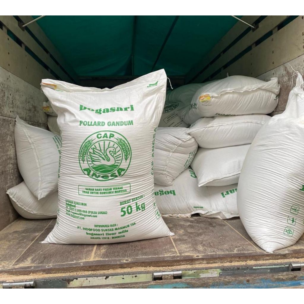pakan ternak Bogasari pollard / polar gandum cap angsa 50kg