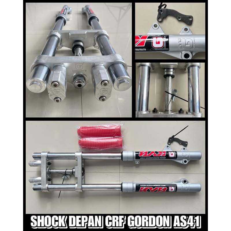 USD Gordon AS 41 Honda CRF 150L Silver Original - Shockbreaker Depan Trail Supermoto