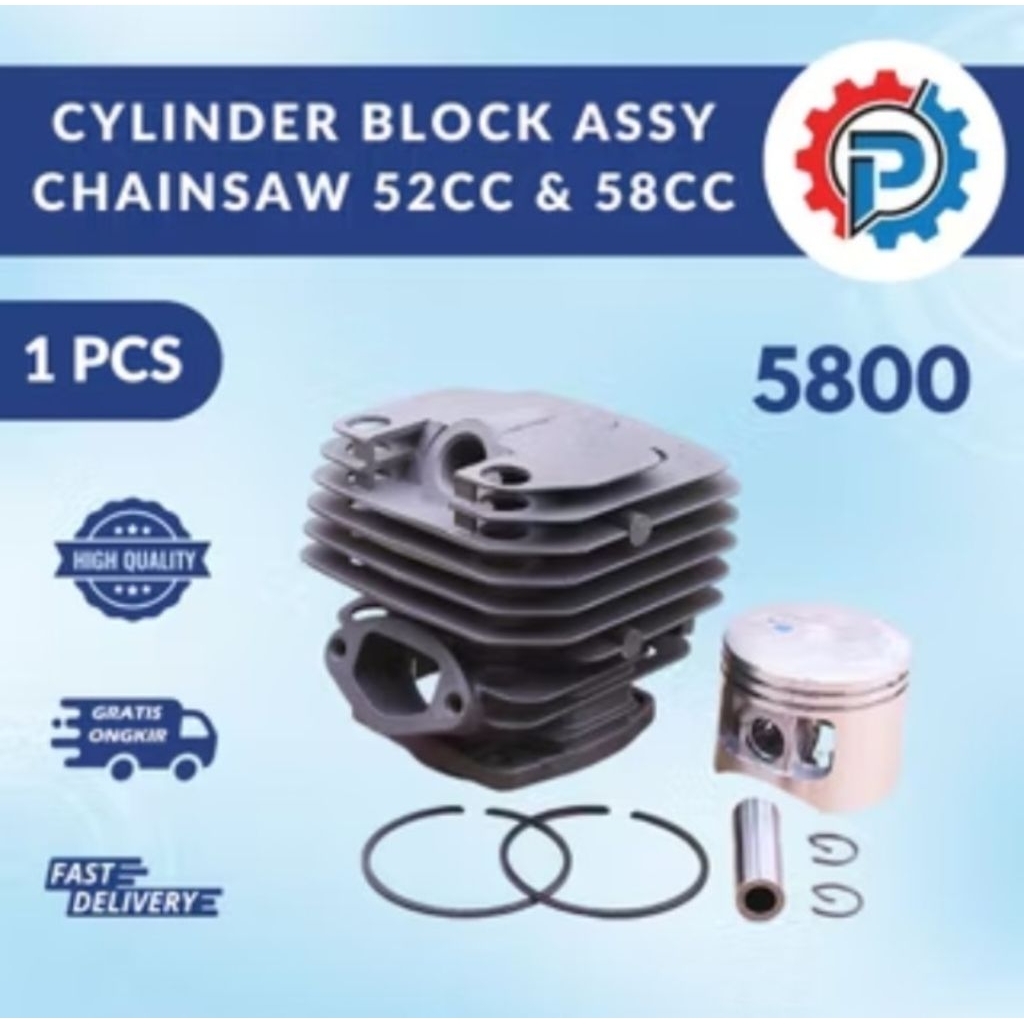 promo obral cylinder block Assy black chain Saw / blok seher chainsaw 5800 / cylinder chainsaw 5800 