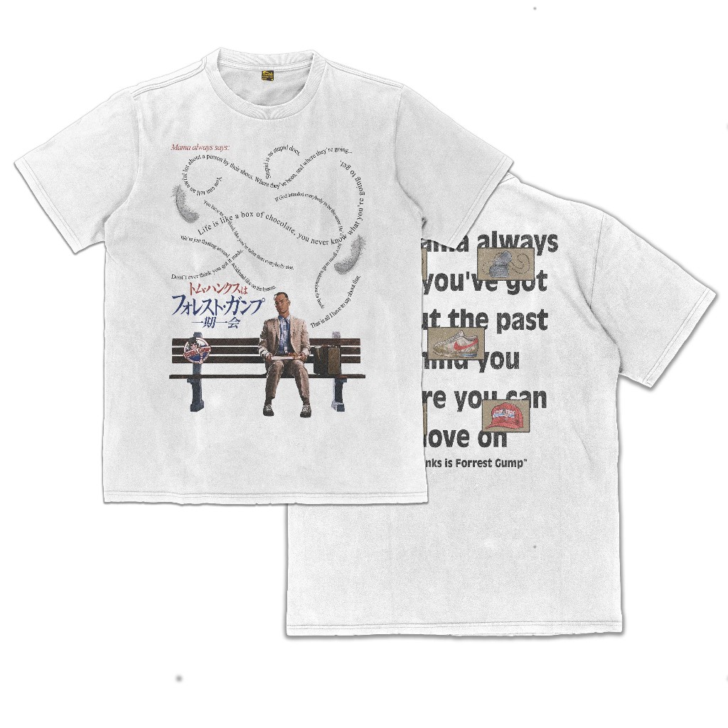 Kaos Forrest Gump Movie Film Katun Tebal T Shirt Flexinc 16s Heavyweight Tom Hanks