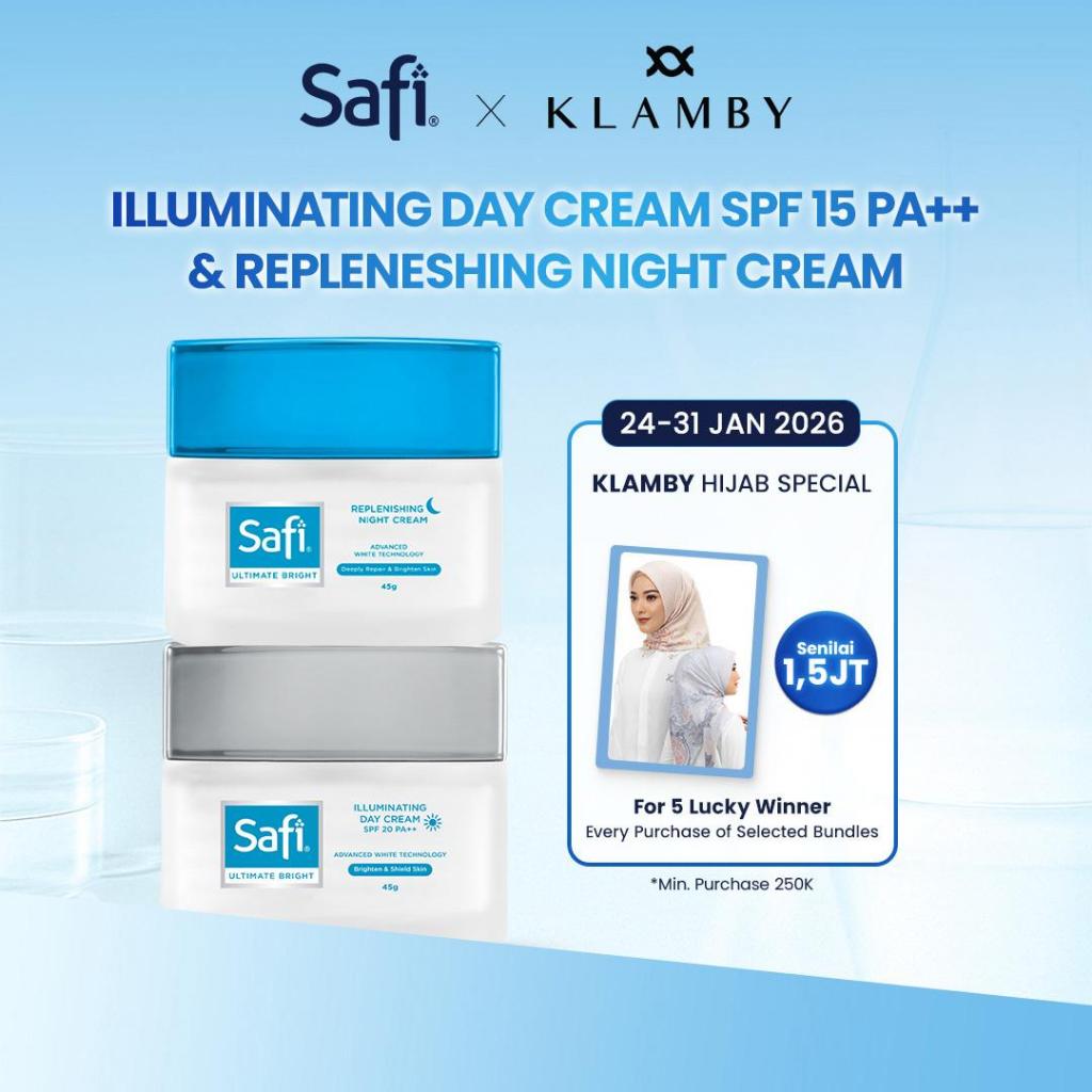 Safi Ultimate Bright - Illuminating Day Cream SPF 20 PA++ 45g + Replenishing Night Cream 45g - Paket