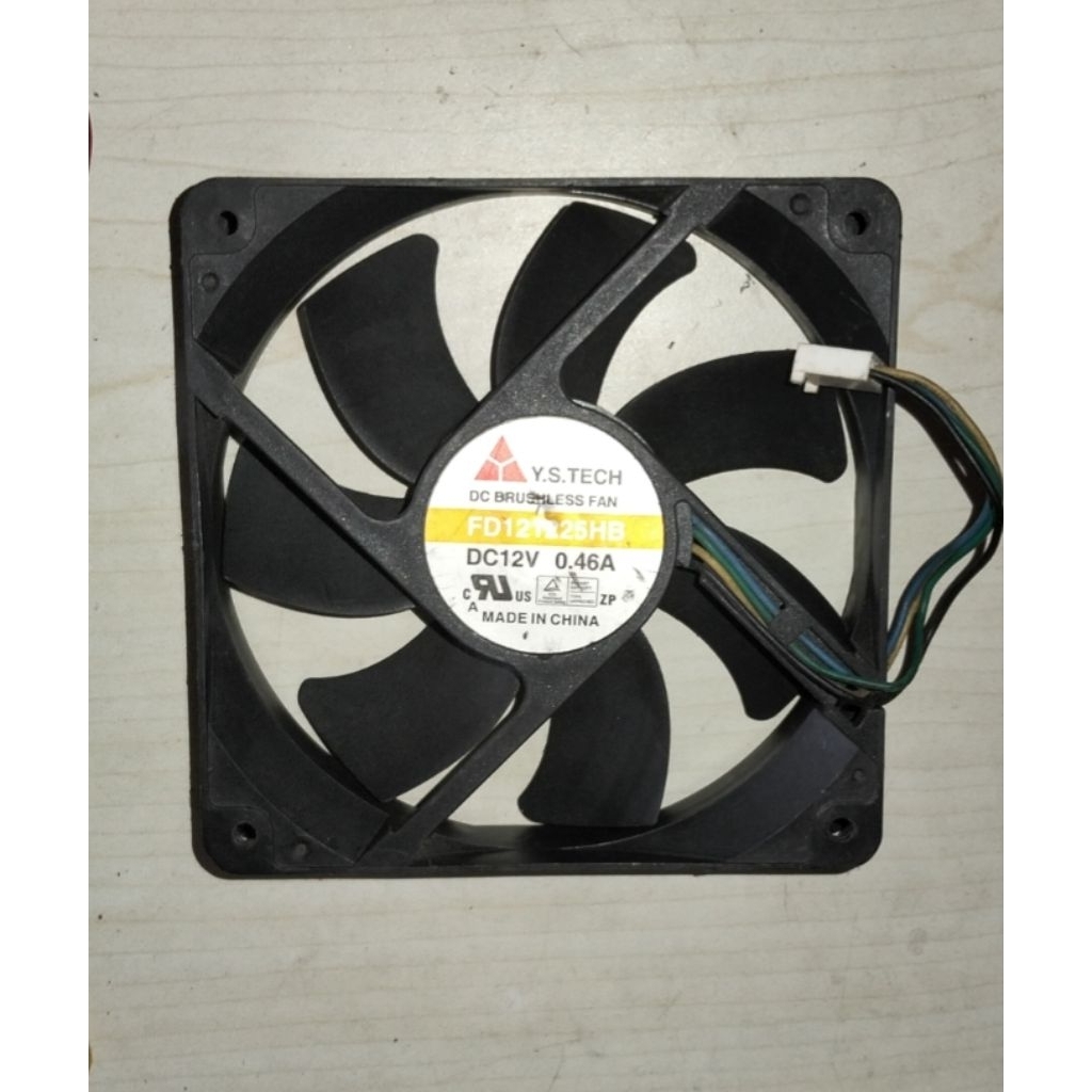 KIPAS HIGH SPED 12X12 DC 12V 0.46A T 2.5CM BEKAS