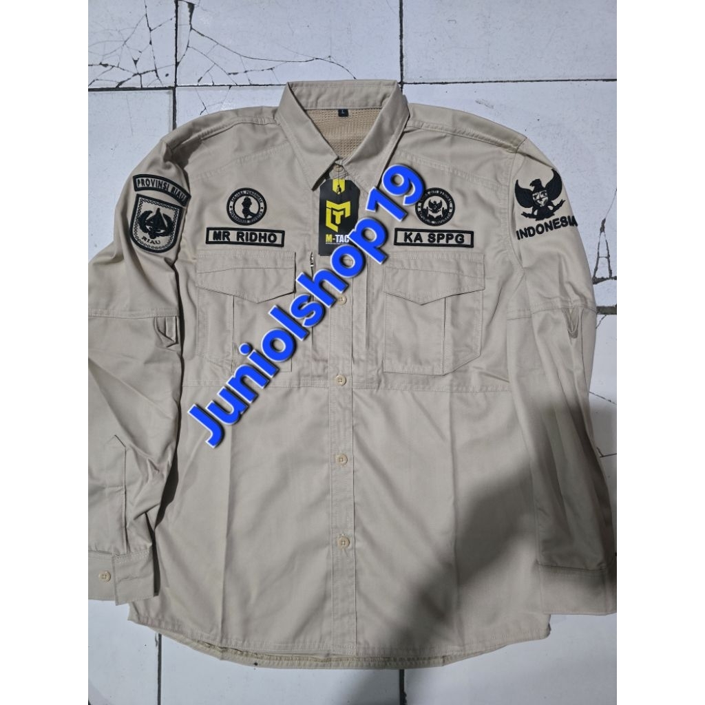 KEMEJA TACTICAL BGN SPPG PREMIUM/SERAGAM BGN SPPG PREMIUM BORDIR TIMBUL 3D PREMIUM/KEMEJA BGN BADAN 