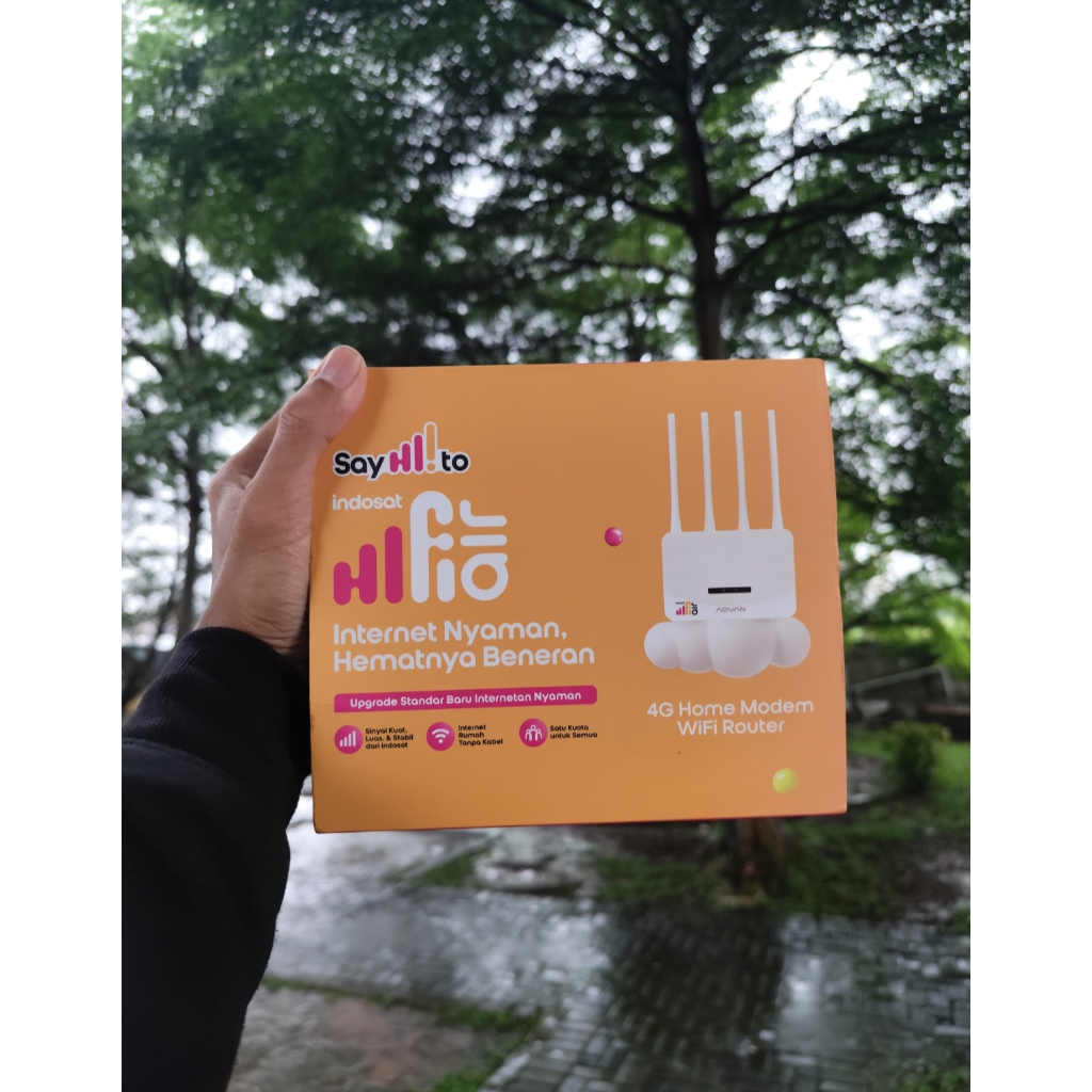 HI-FI AIR INDOSAT 4G (MODEM WIFI, MIFI, ROUTER) Wi-Fi PORTABLE - FREE PAKET DATA 50GB