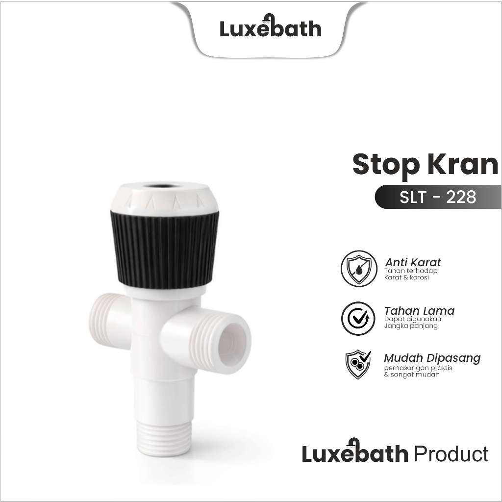 Stop Kran Closet T Bidet Shower Closet 1/2 Inch Bahan Plastik SLT-228