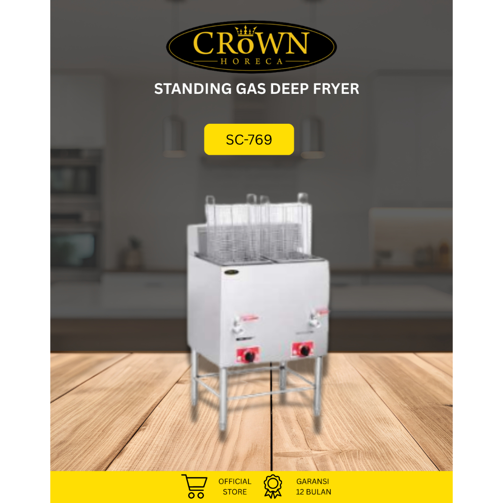 SC-769 STANDING GAS DEEP FRYER-CROWN HORECA