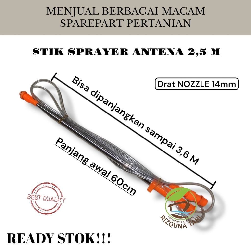 STIK SPRAYER PANJANG 2,5 METER | STIK SPRAYER ANTENA