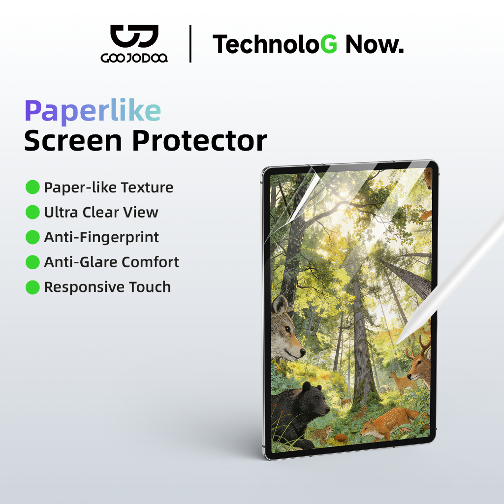 Goojodoq Paper Like Screen Protector for Samsung Tablet S7+/S8+/S9+/S10+/s11+ 12.4 Film