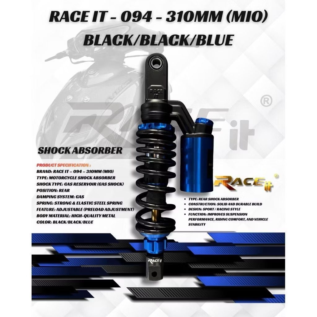 SHOCK TABUNG MODEL RACE IT 094 MODEL EXTREME VARIO BEAT MIO SCOOPY