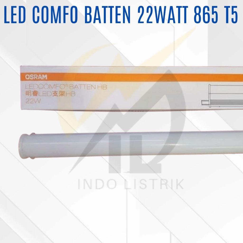 Lampu Osram Ledcomfo Batten 22w 865 T5 Putih TL Led 22w 6500K