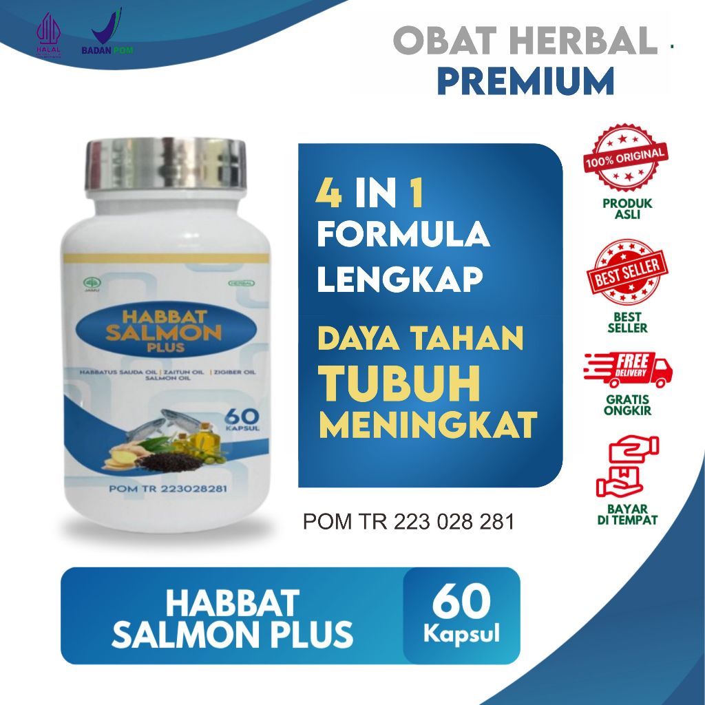 Habbat salmon plus alafida - obat herbal Daya tahan tubuh 4 in 1 sudah Bpom dan Halal