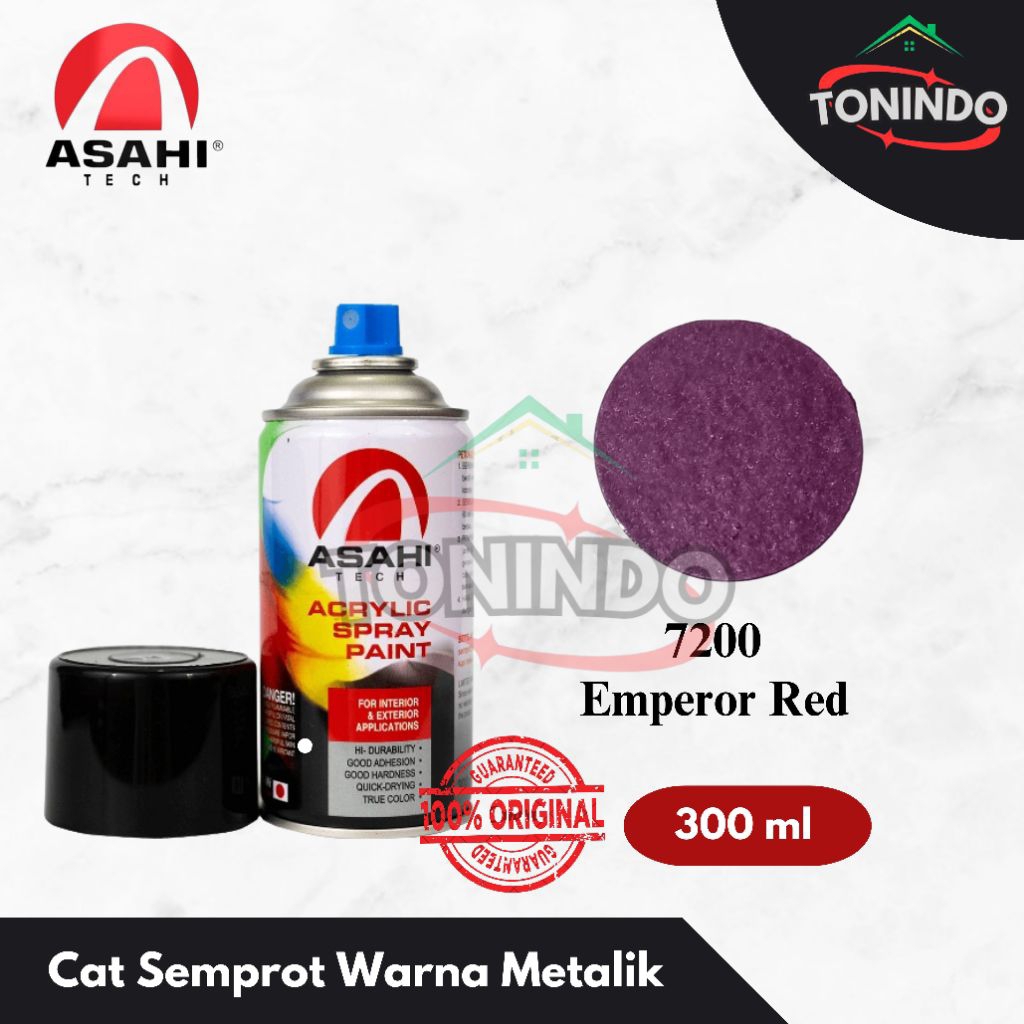Cat Semprot ASAHI 7200 Emperor Red Spray Paint/ Pilox Warna Metalik
