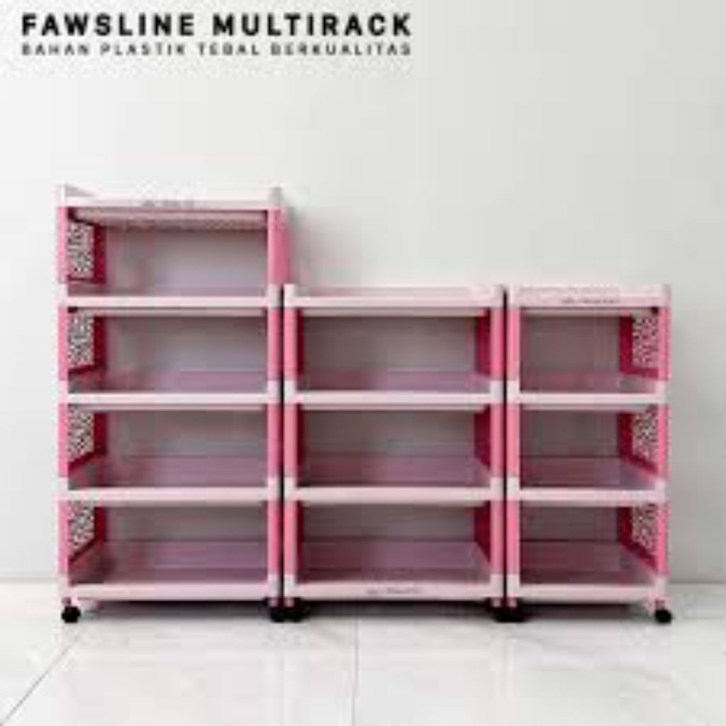 Rak plastik serbaguna Tebal kUat fawsline - 3 4 5 susun ukuran besar dan kecil  Rak multifungsi deng