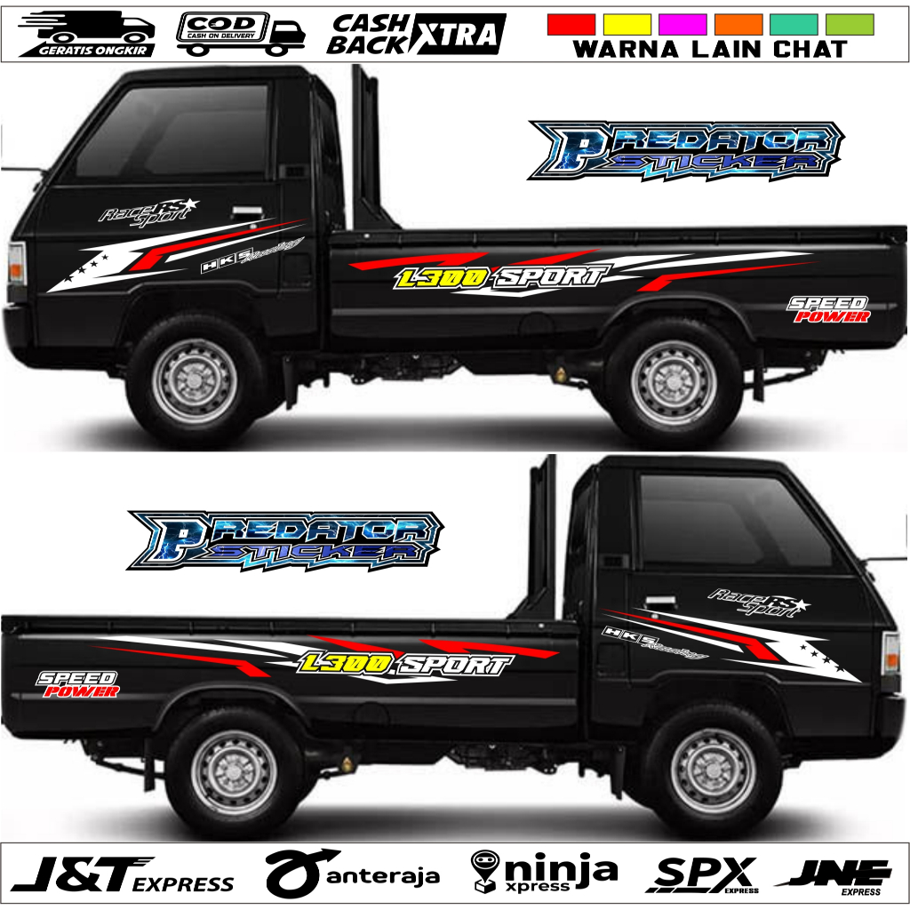 stiker cutting mobil l300 cutting stiker mobil pick up l300 terbaru keren