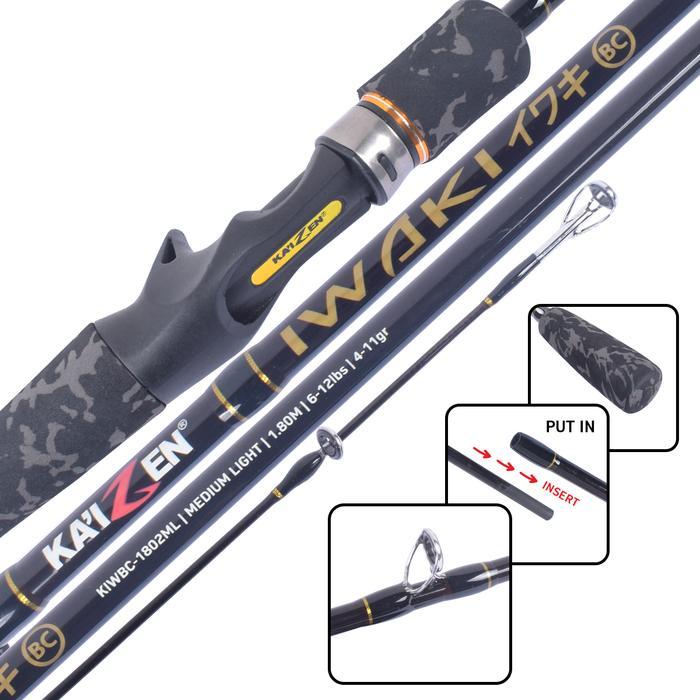 Joran BC KAIZEN IWAKI BC 180ML | Solid Top Carbon | Baitcasting | Toman Gabus
