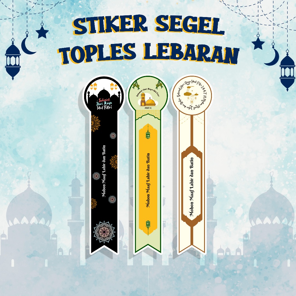 STIKER SEGEL TOPLES JAJAN LEBARAN | STIKER TOPLES LEBARAN IDUL FITRI | STIKER JAJAN IDUL FITRI