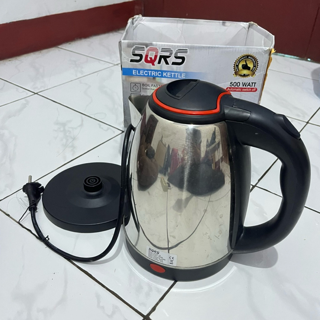 Teko Listrik SQRS 2L Pemanas Air Wattle Kettle Teko pemanas Air Preloved bekas