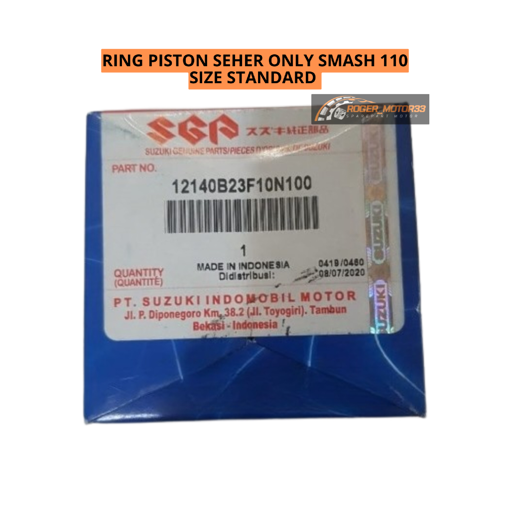 RING PISTON SEHER ONLY SMASH 110 SIZE STD STANDARD ORIGINAL