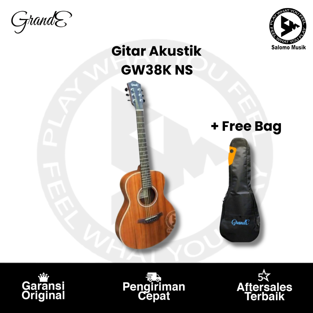 Gitar Akustik Grande GW38K NS with bag Original