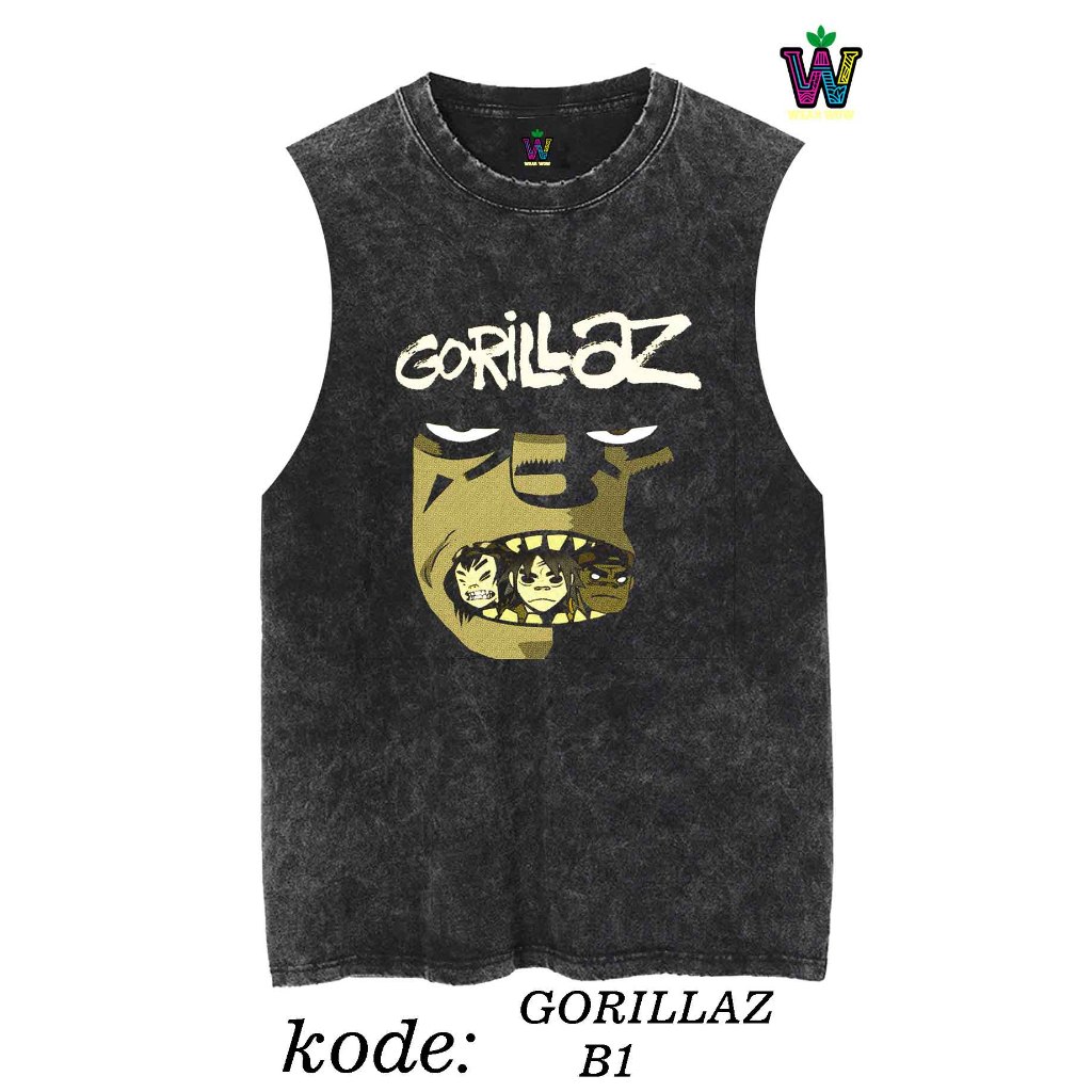 WEAR WOW T SHIRT RAMONES SINGLET WASHED COTTON COMBAD24S PREMIUM