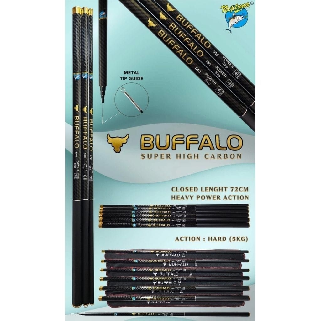 TEGEK KAKU BUFFALO CARBON SUPER RINGAN 210cm sampai 630cm