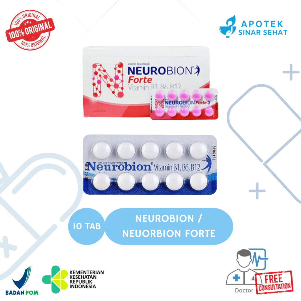 Neurobion / Neurobion Forte Vitamin B1 B6 B12 10 Tablets
