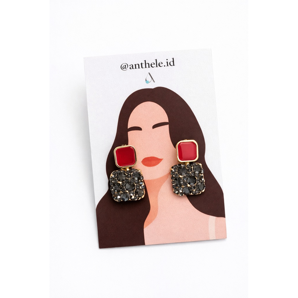 Ephanie Red - Anting Anting CNY Merah Pesta