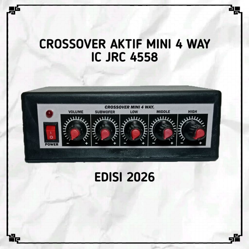 CROSSOVER MINI 4 WAY IC 4558 12V | SUBWOFER,LOW,MIDDLE,HIGH