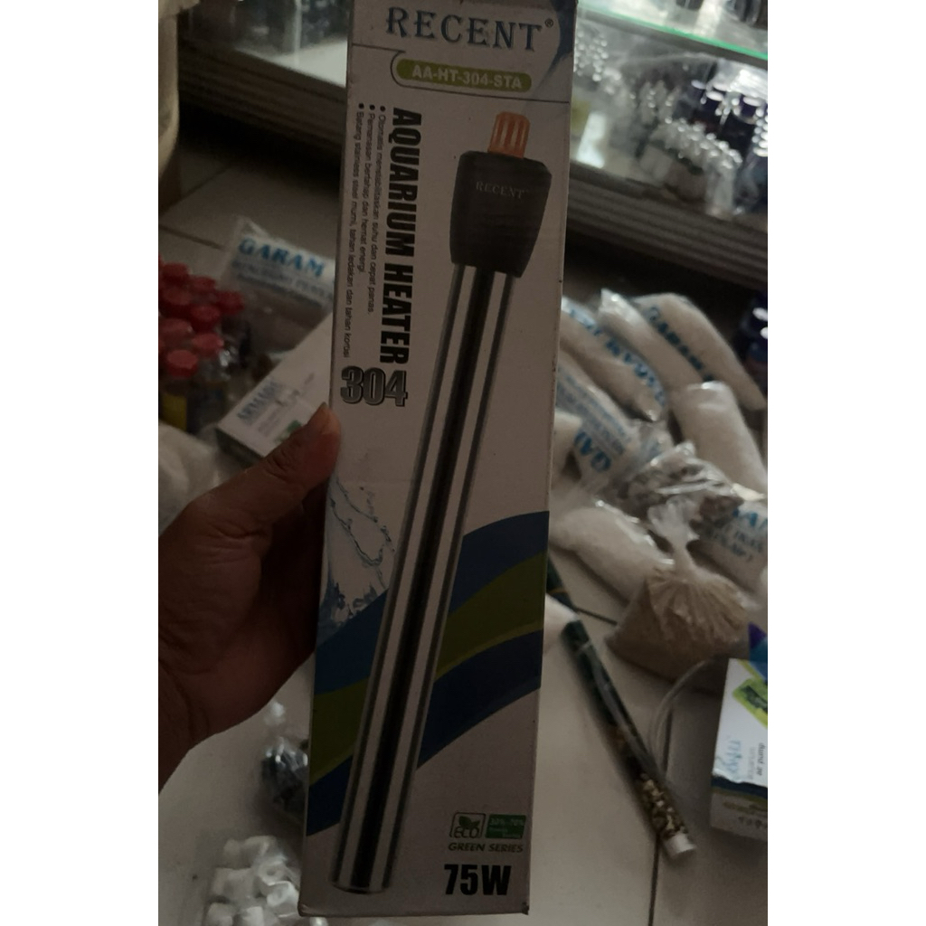 heater stenlis aquarium 75 Watt recent aa ht 304 sta heater steanlis aquarium penhangat air aquarium