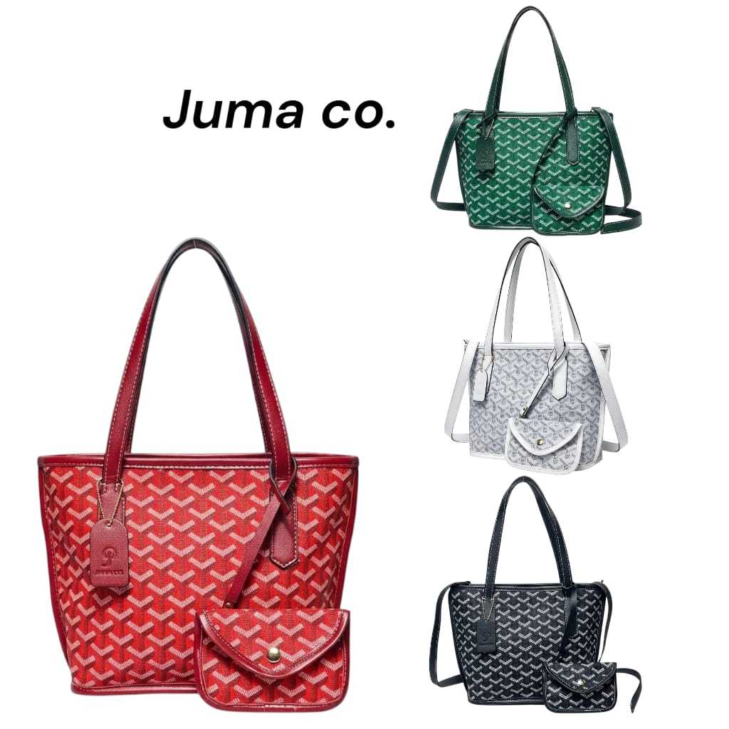 TAS Totebag Kulit canvas Print Wanita Dompet Free tas kantor tas kerja elegan dan ruangan besar