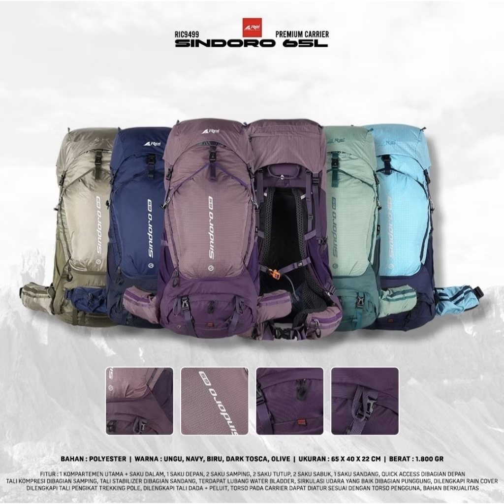 Carrier Arei Outdoorgear Premium Sindoro 65L