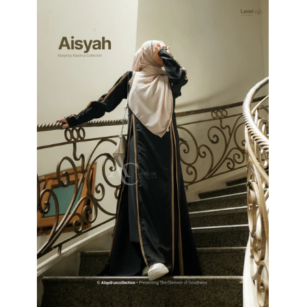 Alaydrus Collection Abaya Hitam Turkey Aisyah Gamis Syari - READY