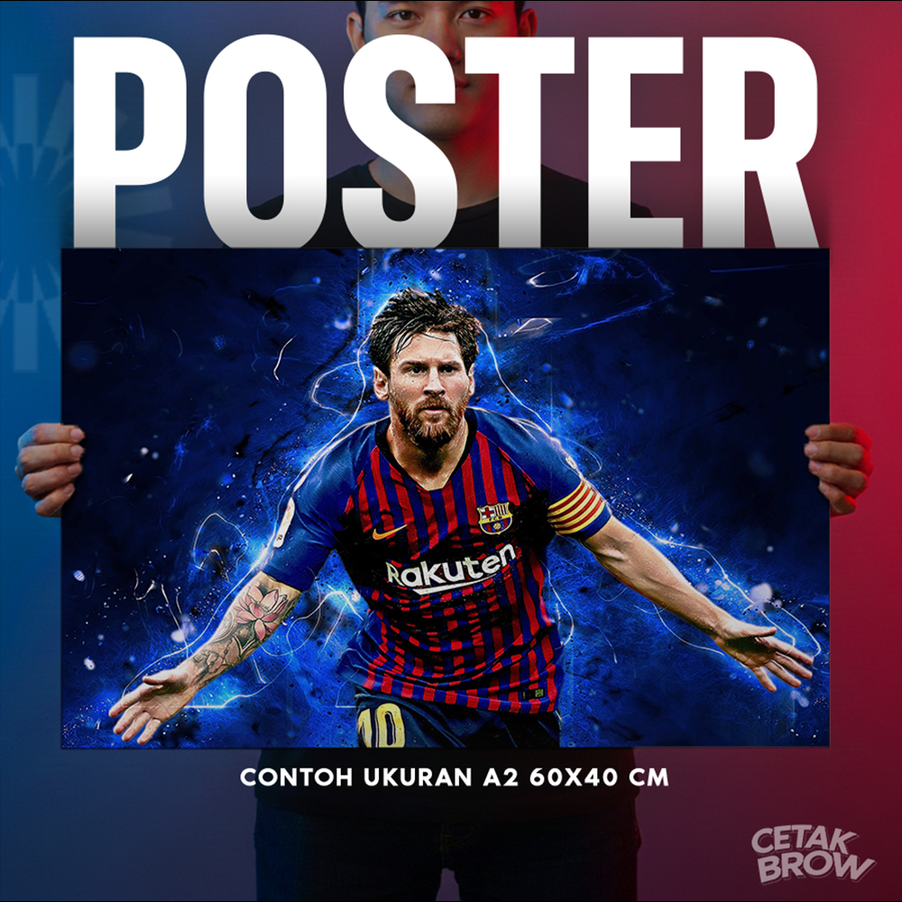 Lionel Messi Poster Artpaper Bisa Custom Hiasan Dinding Cowo Pemain Sepak Bola Legend THE GOAT