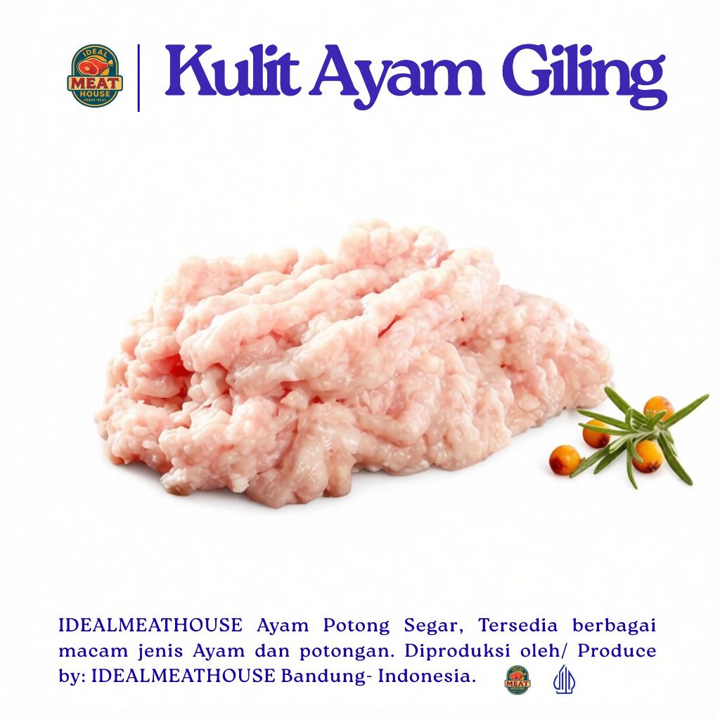 Ideal Meat House - Kulit Ayam Giling Fresh – Bahan Bakso, Dumpling & Olahan